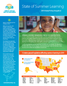 State of Summer Learning: 2019 State Policy Snapshot