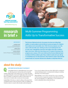 Research in Brief: Multi-Summer Programming  Adds Up to Transformative Success