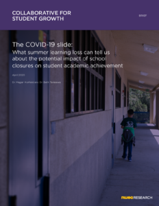 The COVID-19 slide: What summer learning loss can tell us about the potential impact of school closures on student academic achievement