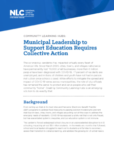 Community Learning Hubs: Municipal Leadership to Support Education Requires Collective Action