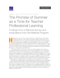 The Promise of Summer as a Time for Teacher Professional Learning