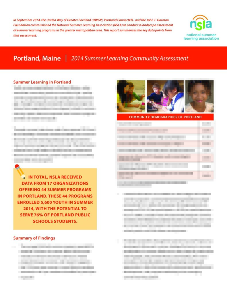 Community Assessment Reports Archives - National Summer Learning ...