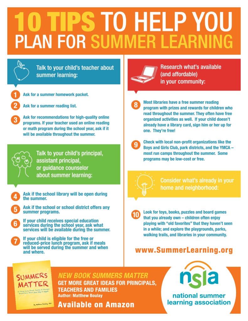 10 Tips to Help You Plan for Summer Learning - National Summer Learning ...
