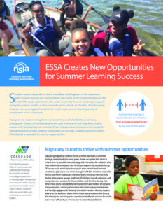ESSA Creates New Opportunities for Summer Learning Success