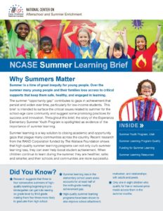 Why Summers Matter Summer Learning Brief